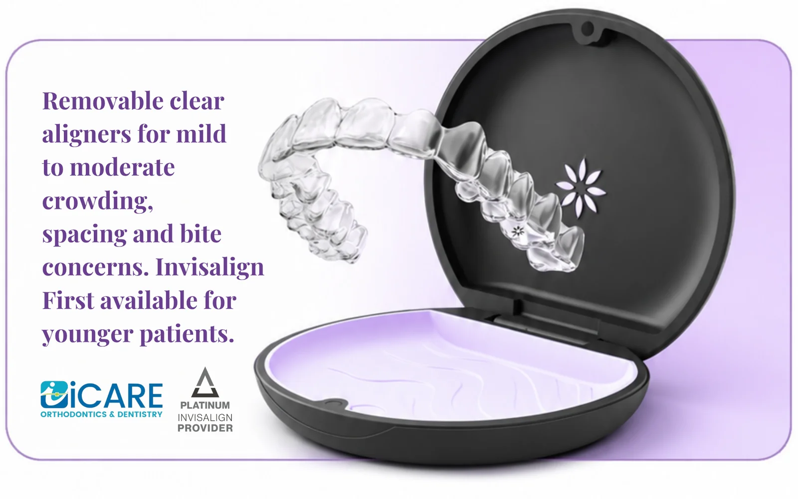 Invisalign clear aligners at iCare Orthodontics in Norcross, GA